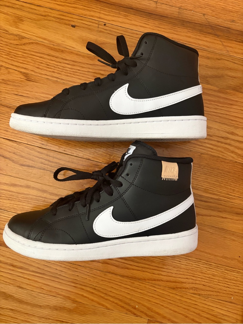 Nike Black and White Mid-Top Sneakers